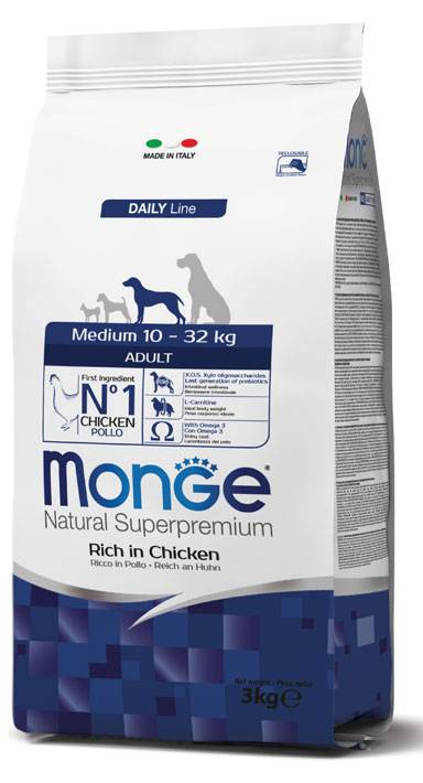 MONGE MEDIUM ADULT POLLO 3KG