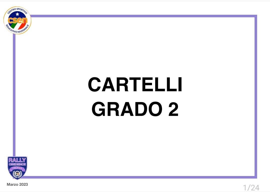 KIT CARTELLI RALLY OBEDIENCE 