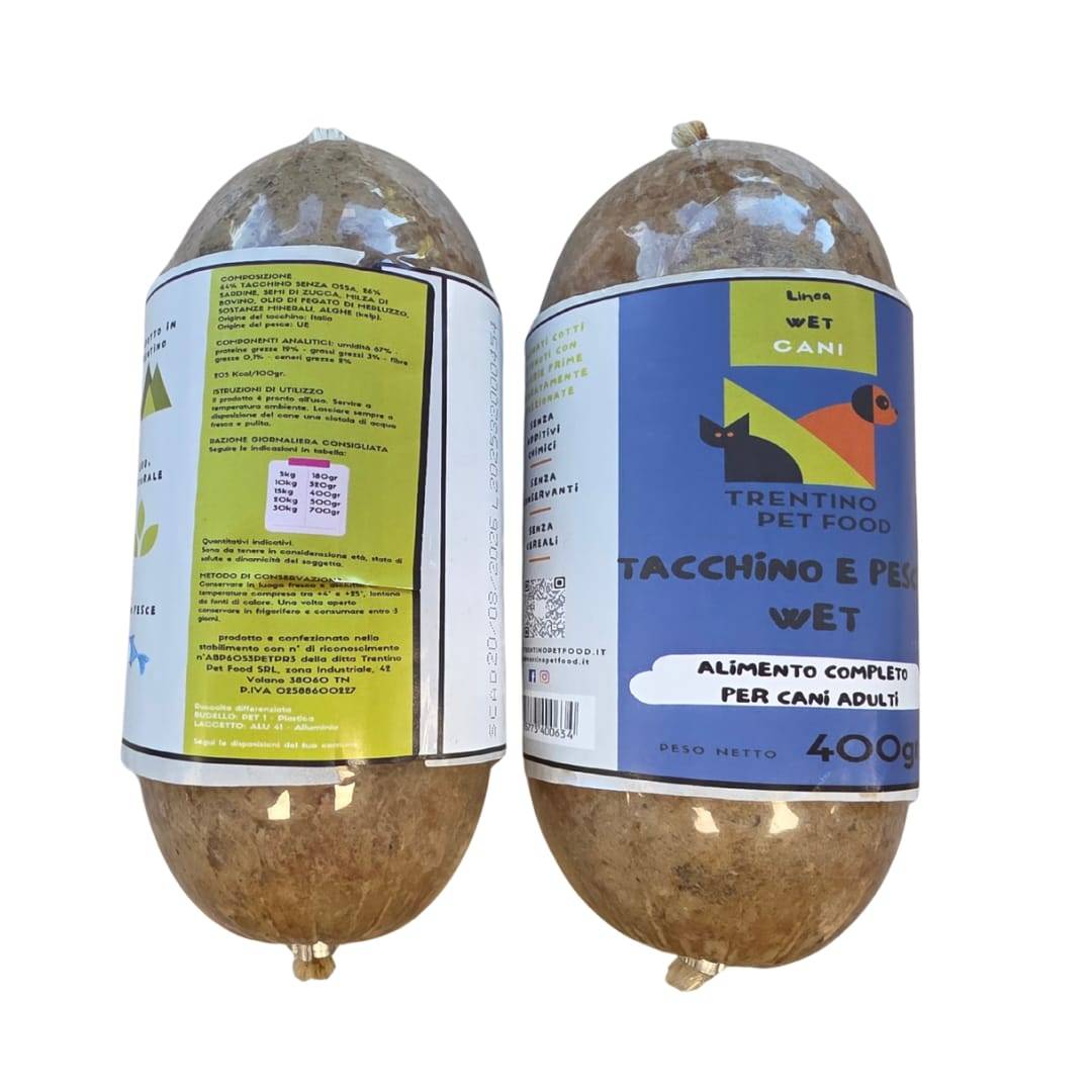 TACCHINO E PESCE WET 400GR