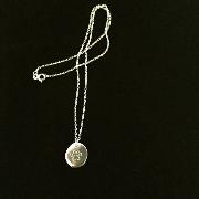 Silver Charm Disc with Dog Paw