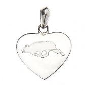 CIONDOLO CUORE BORDER COLLIE RUNNING