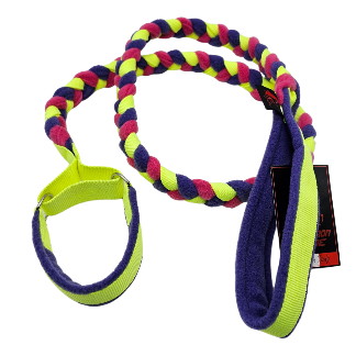 GUINZAGLIO TRECCIA PILE CON COLLARE