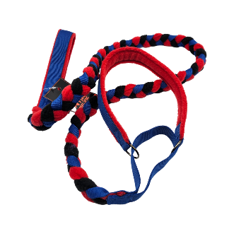 GUINZAGLIO TRECCIA PILE CON COLLARE