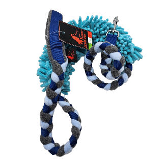 GUINZAGLIO TRECCIA IN PILE con MOP