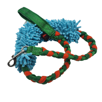 GUINZAGLIO TRECCIA IN PILE con MOP