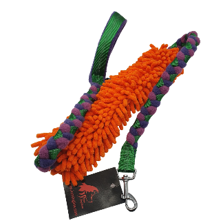 GUINZAGLIO TRECCIA IN PILE con MOP