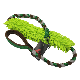 GUINZAGLIO TRECCIA IN PILE con MOP