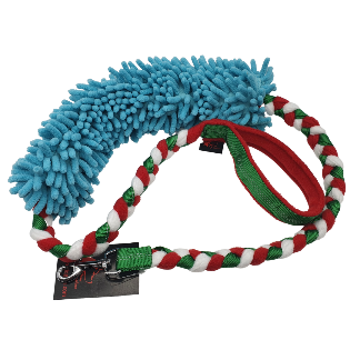 GUINZAGLIO TRECCIA IN PILE con MOP